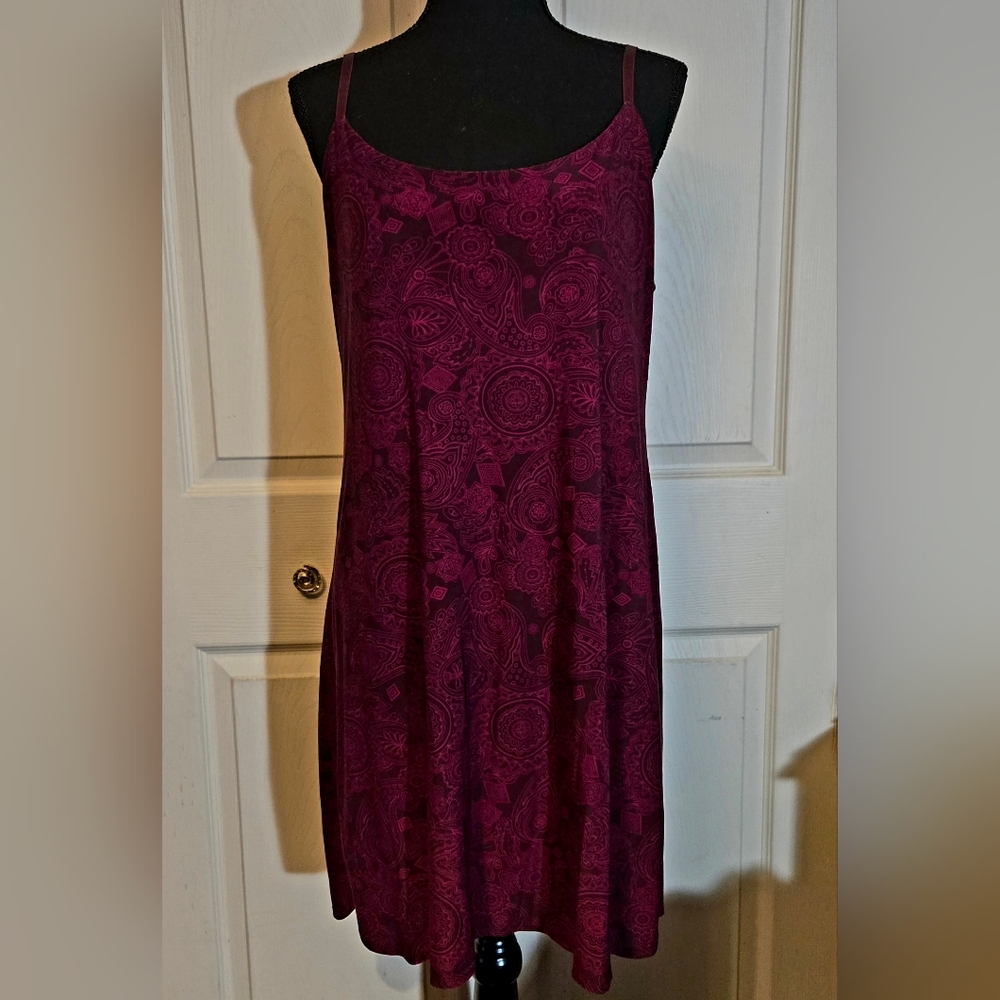 George Paisley Midi Dress in Rich Burgundy